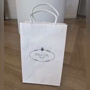 Small Prada White Shopping Bag- New